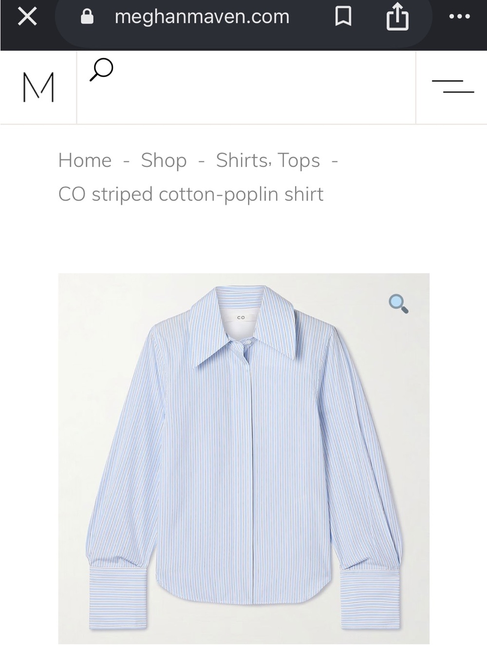 CO Striped cotton-poplin shirt